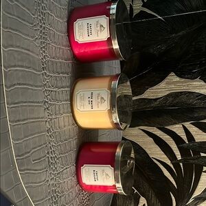 Bath & Body Works - Candle Trio - Cactus Blossom and Rose and Water and Ivy